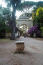 Villa Borghese Gardens in Rome, Italy